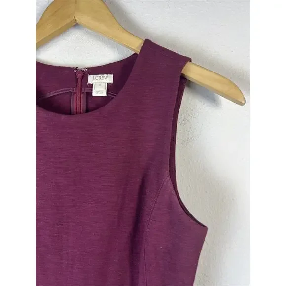 J.Crew Womens Red Round Neck Sleeveless Back Zip Fit & Flare Dress Size XS - Picture 2 of 8